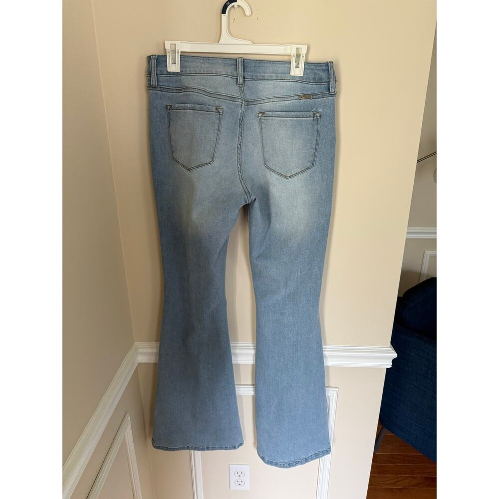 KanCan | Light Wash Denim Flare Distressed Jeans Sz 11/29 Western Preppy - Picture 5 of 9